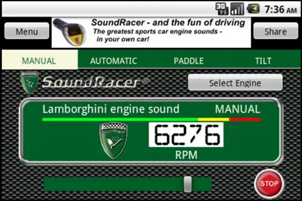 SoundRacerFree android App screenshot 0